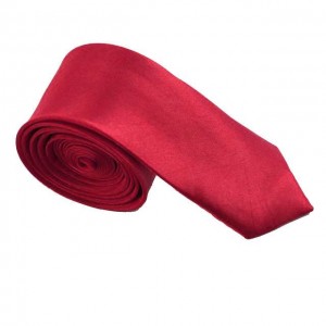 Cravata barbati ingusta rosu bordo uni 283